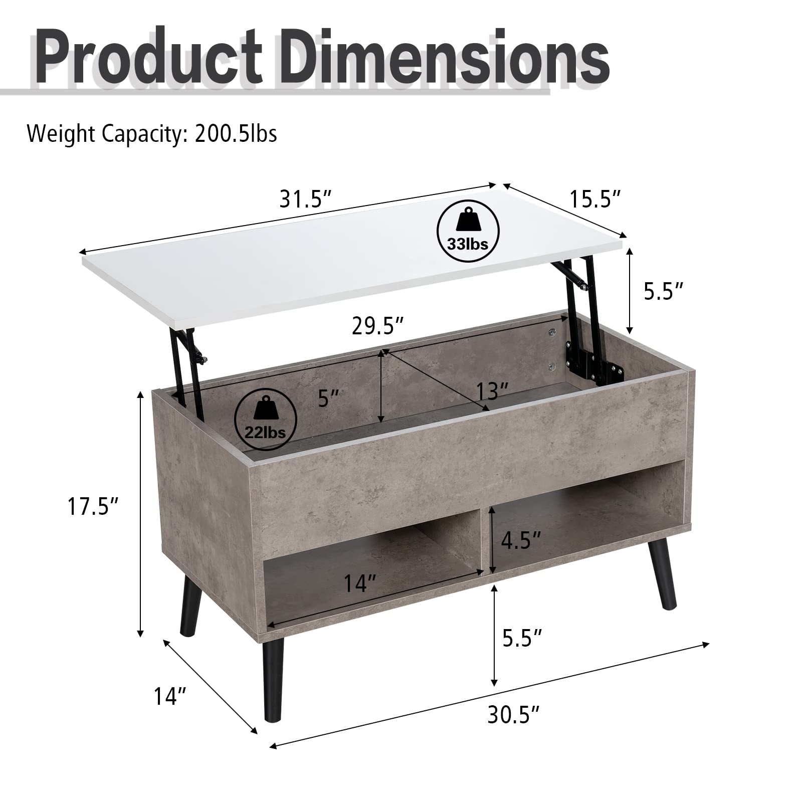 **Tangkula Lift Top Coffee Table with Storage - Wooden Lift Tabletop Dining Table, 2 Open Shelves & Hydraulic Lift Mechanism, 4 Pine Legs - Perfect for Living Room, Small Spaces & Multi-Functional Use**