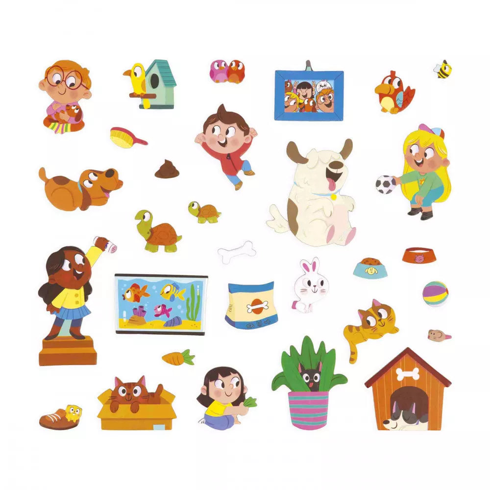 Magnetic Story Blocks for Kids - Fun Pet-Themed Educational Toys for Learning & Play | Perfect for Preschool, Classroom & Home Activities