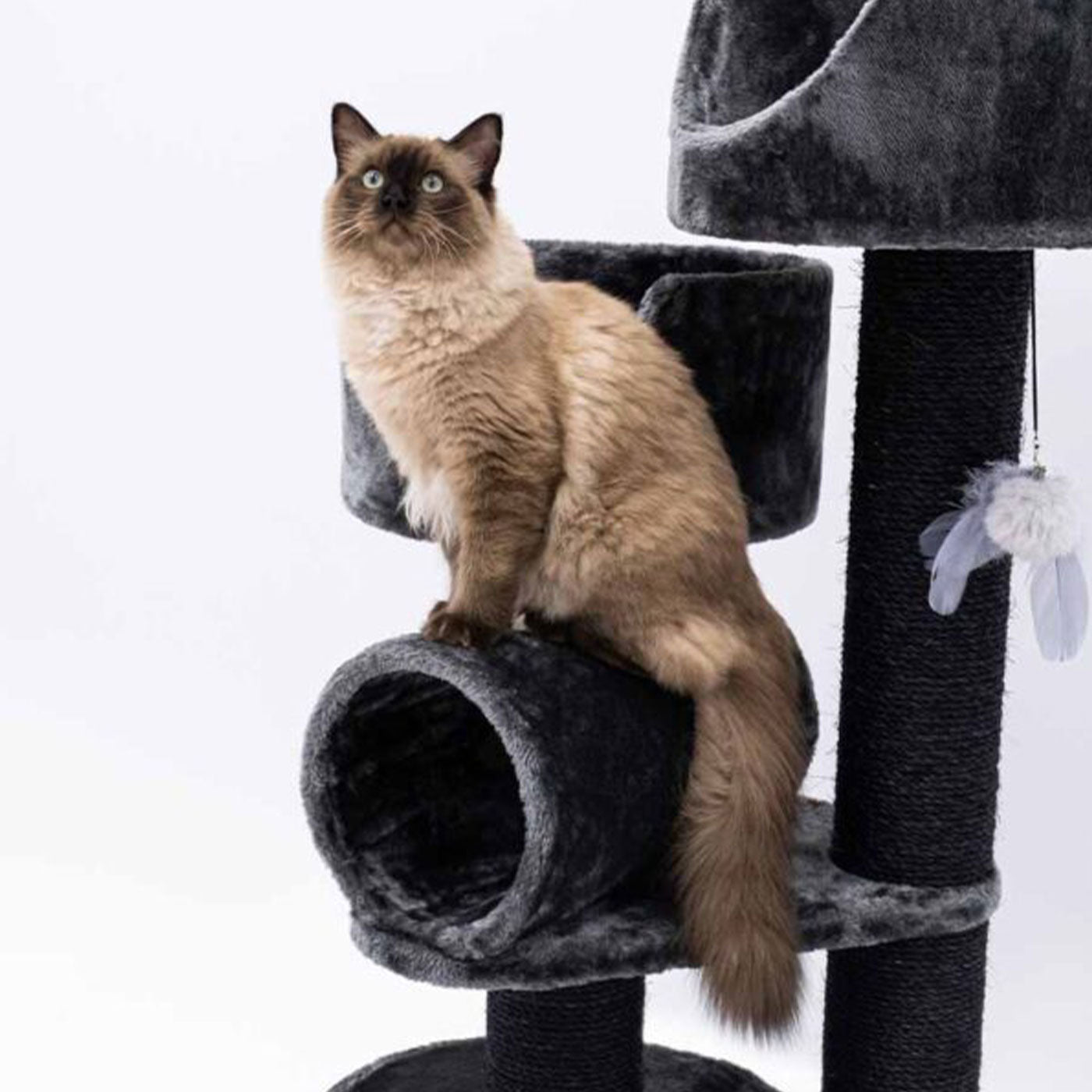 Kings & Queens Victoria 125cm Cat Tree - Premium Tall Cat Tower with Scratching Posts & Perches for Indoor Cats - Perfect for Play, Rest & Climbing in Home or Apartment