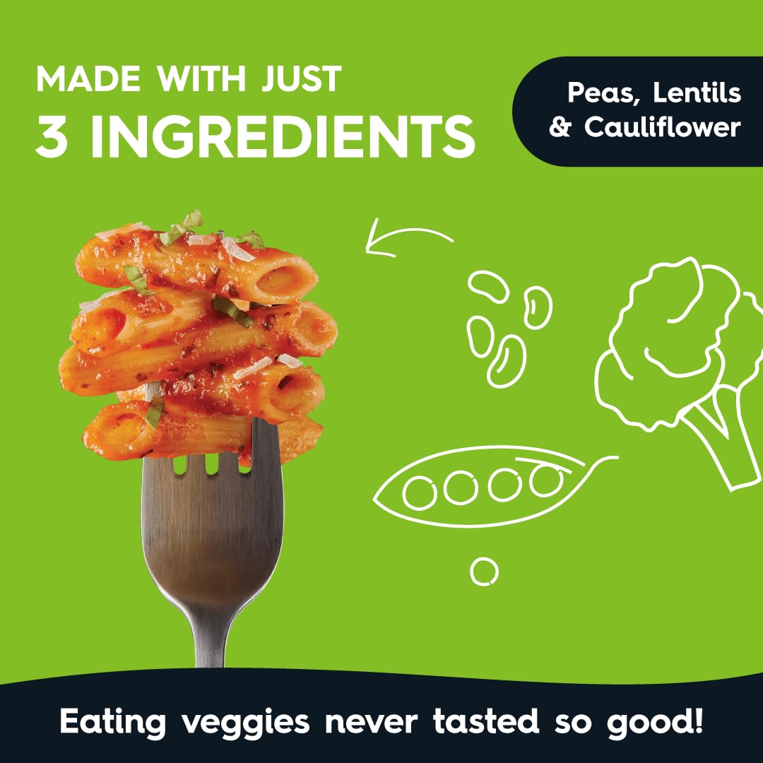 Veggiecraft Farms Penne Pasta - Low Carb, High Protein Lentil Pasta with Peas & Cauliflower | Plant-Based, Keto, Gluten-Free, Vegan | 8 Oz | Perfect for Healthy Meals, Weight Loss & Keto Diets