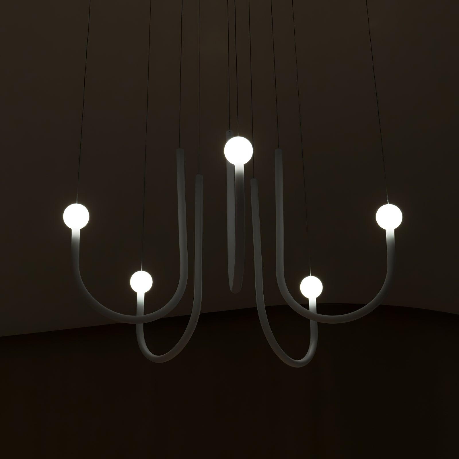 Modern Chord Point Pendant Light - Adjustable Hanging Ceiling Lamp for Kitchen Island, Dining Room & Bedroom Lighting - Industrial Style Fixture with Vintage Edison Bulb Compatibility