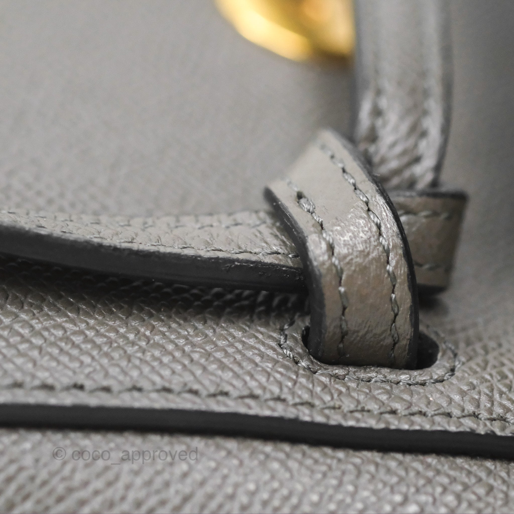 Celine Pico Belt Bag in Grey Grained Calfskin with Gold Hardware - Luxury Crossbody Bag for Women, Perfect for Everyday Use & Special Occasions
