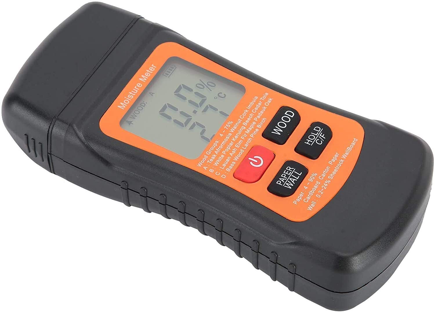 **WJJ Digital Wood Moisture Meter - Accurate Wood Moisture & Temperature Tester, Timber Damp Detector for Firewood, Flooring, and DIY Woodworking Projects**