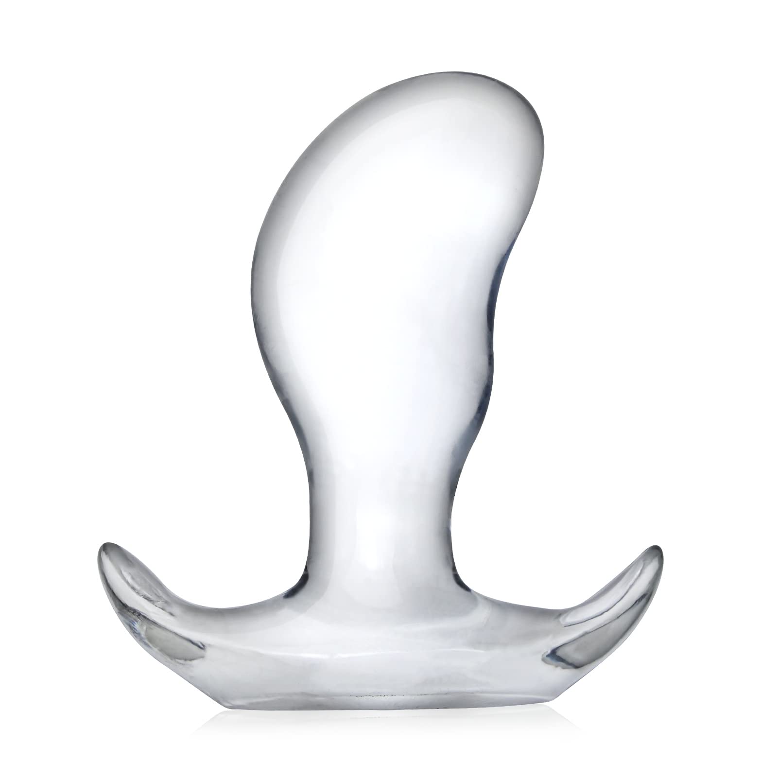 Soft Anal Plugs with Safety Base - Transparent Flexible Butt Plug for Prostate Massage & G-Spot Stimulation | Round Top Design Sex Toy for Beginners & Advanced Users | Perfect for Solo Play, Couples & BDSM Exploration