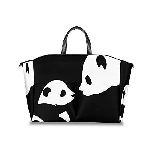 Cute Panda Diaper Bag with Stroller Straps - Large Capacity Baby Organizer for Travel & Outings