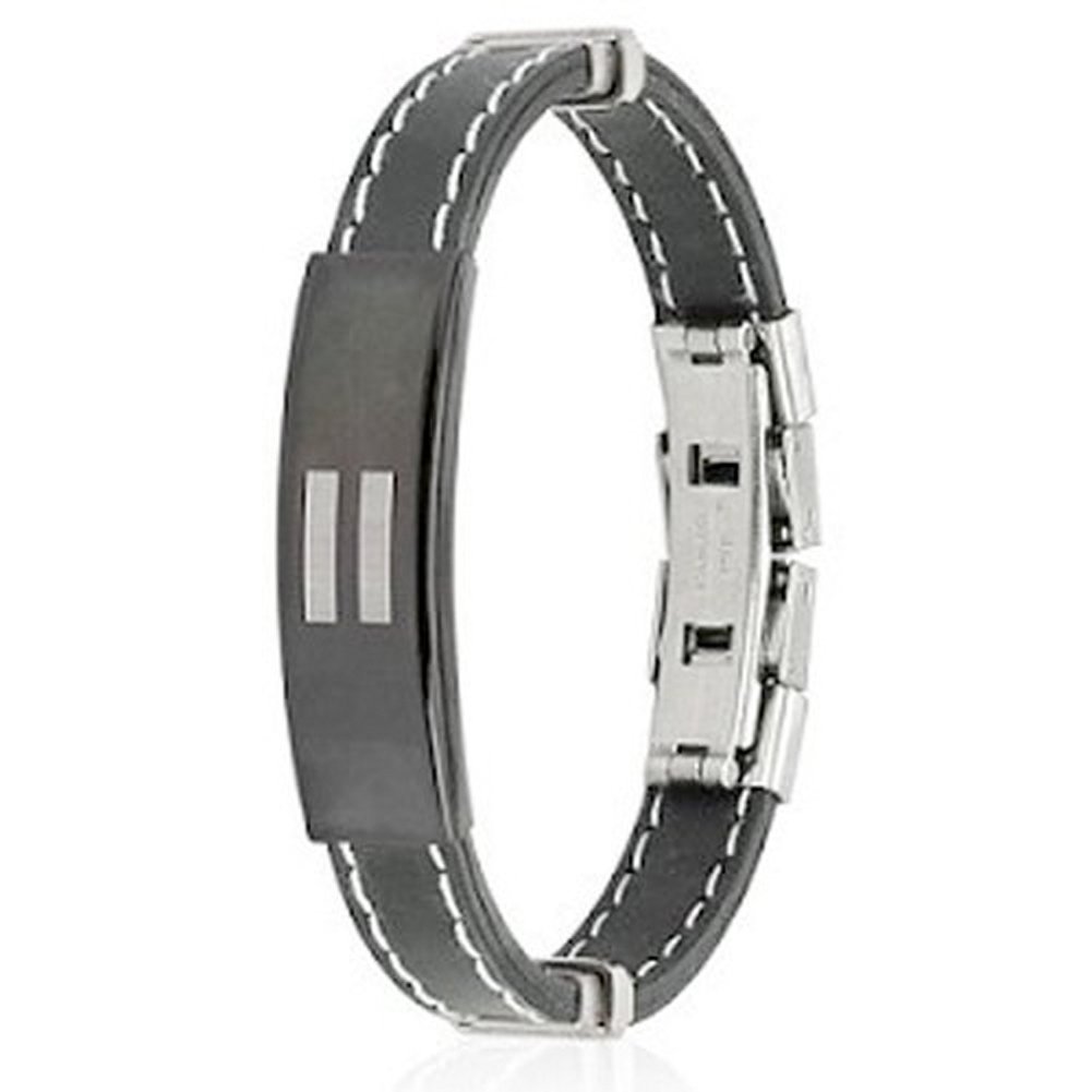 Equality Gay Pride Bracelet - Rubber & Steel Rainbow Wristband for Men | LGBT Jewelry for Pride Parades, LGBTQ+ Gifts & Everyday Wear