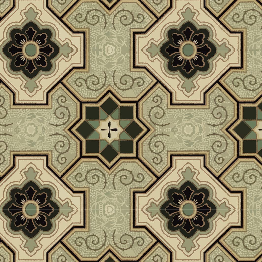 Bungalow Flooring Lincoln FlorArt Kitchen Runner Rug 2' x 6' – Made in USA, Machine Washable, Waterproof & Stain Resistant Non-Slip Low Profile Mat for Kitchen, Entryway, Bathroom & High Traffic Areas