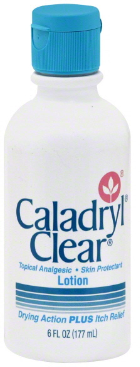 Caladryl Clear Skin Protectant Lotion 6 oz (Pack of 6) - Soothing Relief for Poison Ivy, Oak & Sumac Rashes - First Aid & Outdoor Protection
