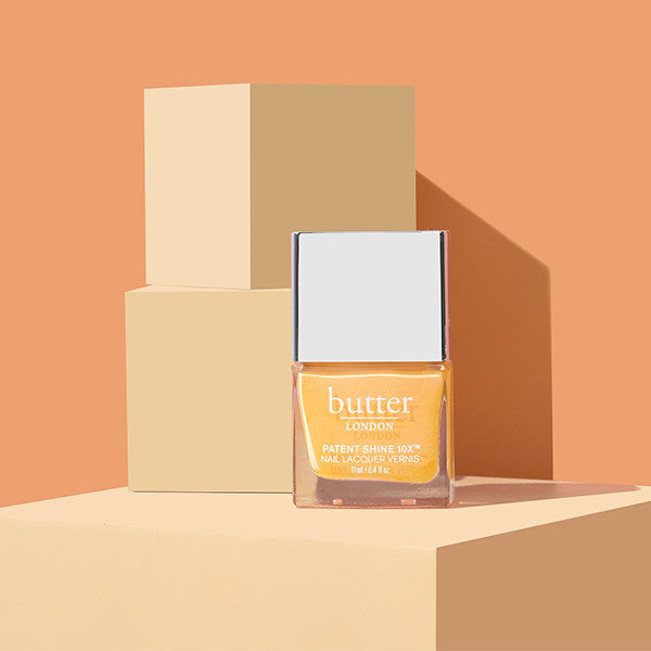 Butter London Patent Shine 10X Nail Lacquer in Pop Orange - Long-Lasting High Gloss Nail Polish for Everyday Wear & Special Occasions