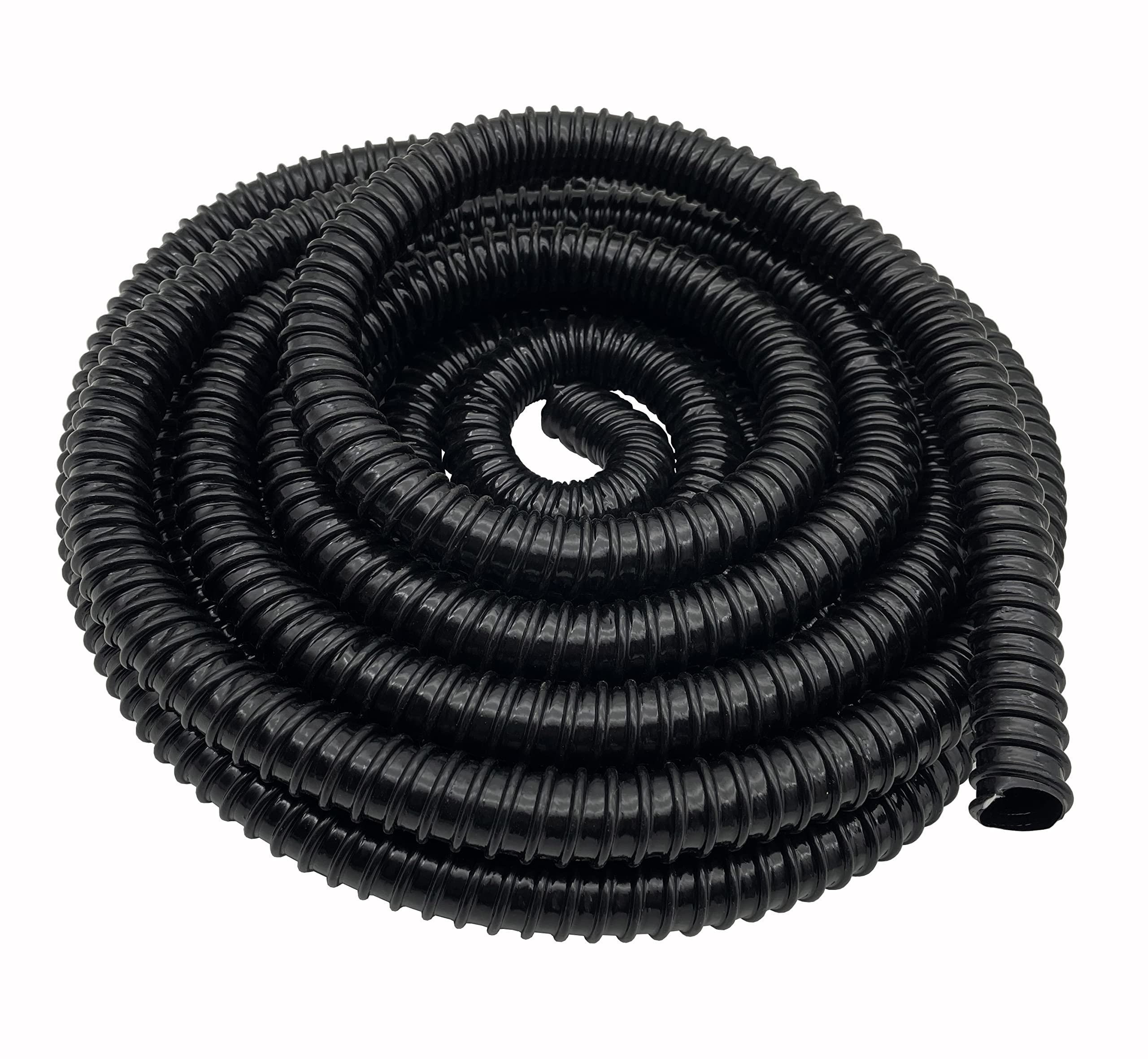 1-Inch Black Corrugated PVC Pond Tubing - Kinkproof Pool Hose for Aquariums, Waterfalls & Ponds (20 Pack) | Durable & Flexible Water Tubing for Outdoor & Indoor Use