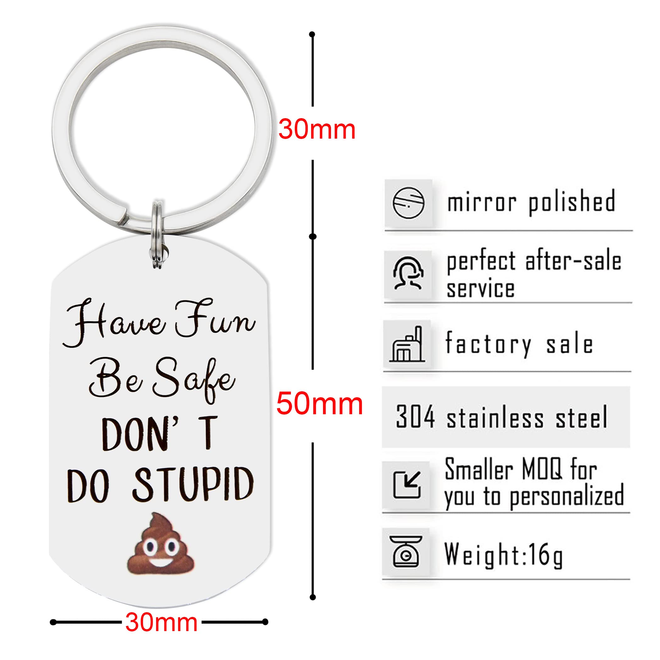TTYY Fun & Safe Keychain - Motivational Gift for New Drivers, Graduates & Teens - Perfect for Car Keys, Backpacks & Graduation Gifts