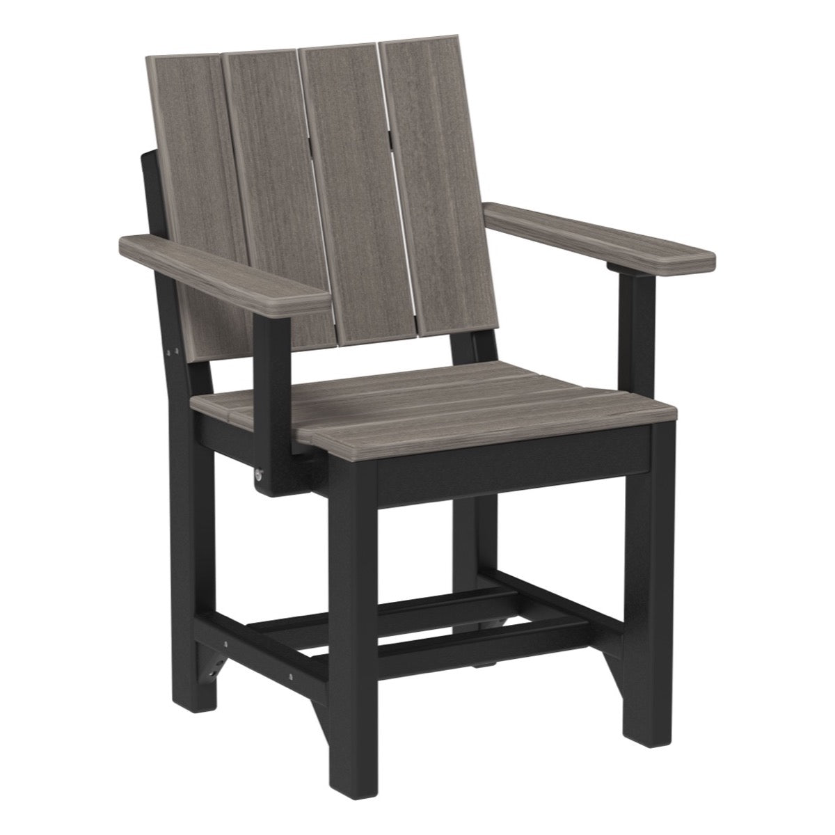 LuxCraft Urban Arm Chair - Modern Dining Height Accent Chair for Kitchen, Breakfast Nook & Small Spaces - Comfortable Upholstered Seat with Wooden Legs