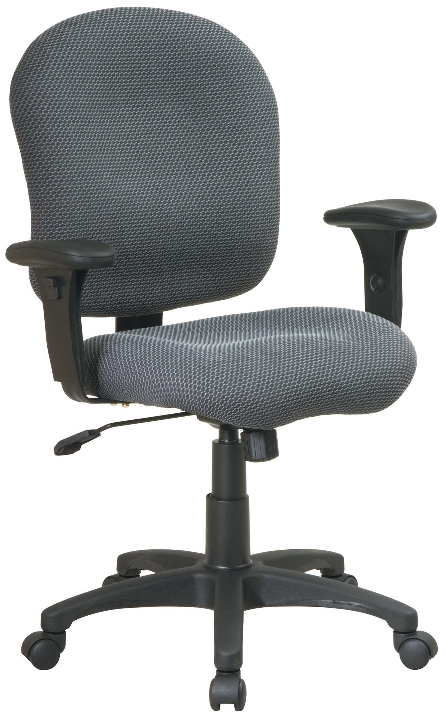 Ergonomic Adjustable Office Chair with Lumbar Support - High Back Upholstered Desk Chair with Adjustable Arms for Home & Office Workspaces - Perfect for Long Hours of Sitting & Computer Work