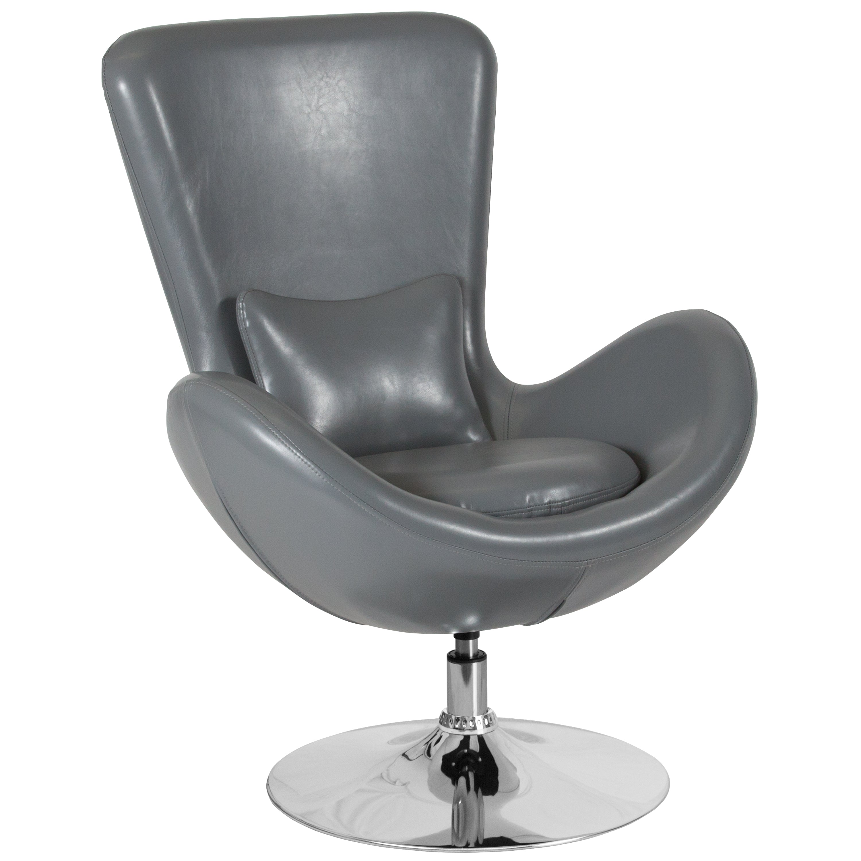FLASH Egg Series Lounge Fabric Side Reception Chair CH 162430 - Modern Office Waiting Room Chair for Hotel Lobby, Reception Area, and Business Lounge