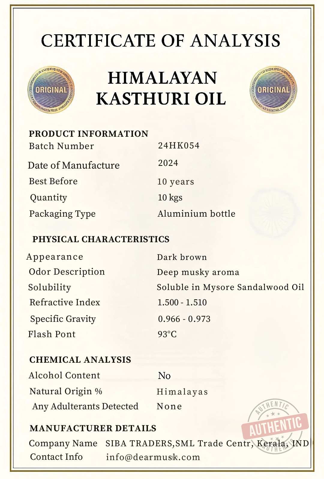 Authentic Rare Himalayan Kasturi Deer Musk Nafa Pheromone Attar Oil 3ml - Natural Perfume for Men & Women, Romantic Dates & Special Occasions