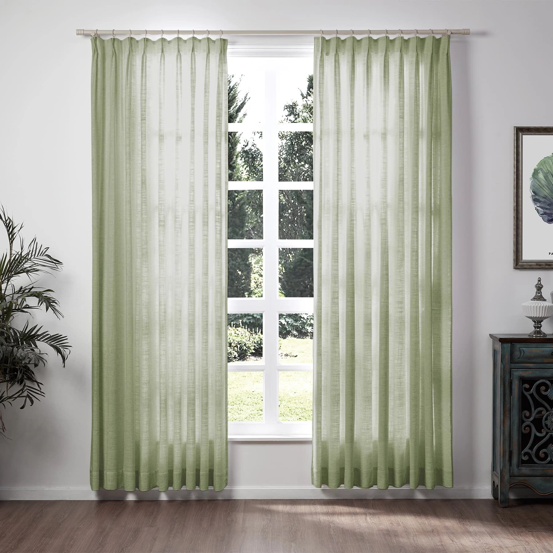 Liz Loft Extra Long Pleated Curtains - 84 Inch Length Blackout Drapes for Living Room & Bedroom | Thermal Insulated Window Treatments for Home Decor