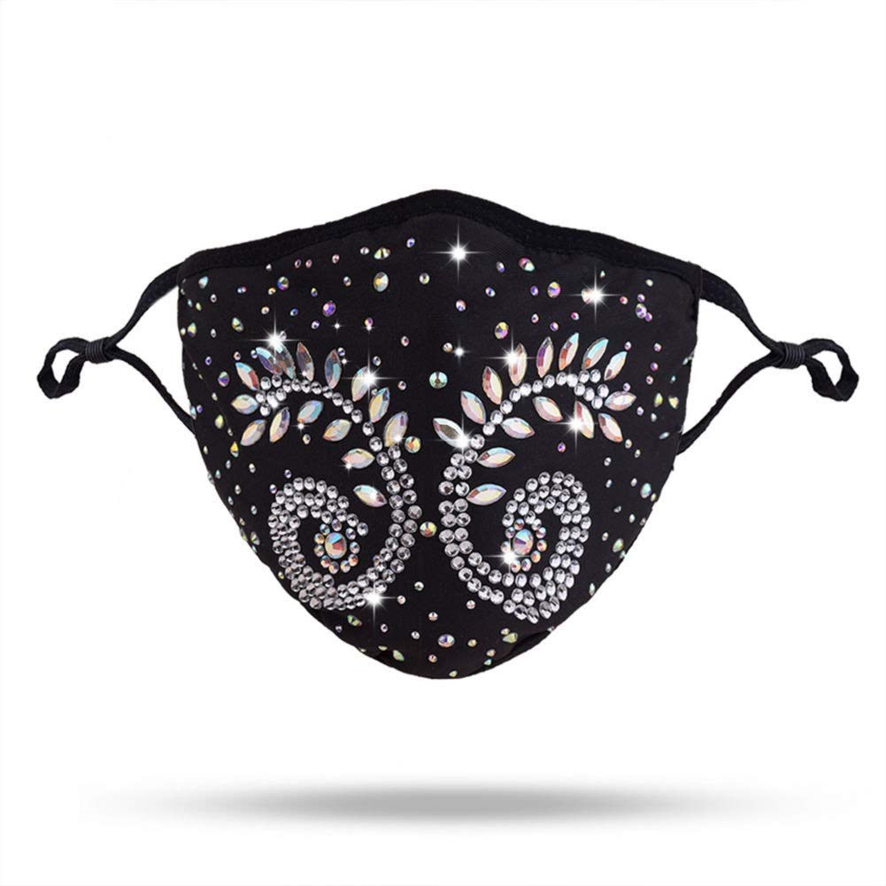 Sparkling Rhinestone Face Mask for Women - Elegant Crystal Face Chain Masquerade Mask | Perfect for Parties, Halloween, Cosplay & Special Events