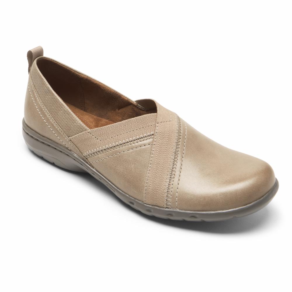 Cobb Hill Women's Envl Penfield Grey M - Comfortable Slip-On Shoes for Walking, Work & Casual Wear