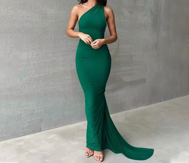 Freya Elegant Maxi Bodycon Backless Dress - Sexy Long Sleeve Formal Gown for Women, Perfect for Evening Parties, Prom, Cocktail Dresses & Special Occasions