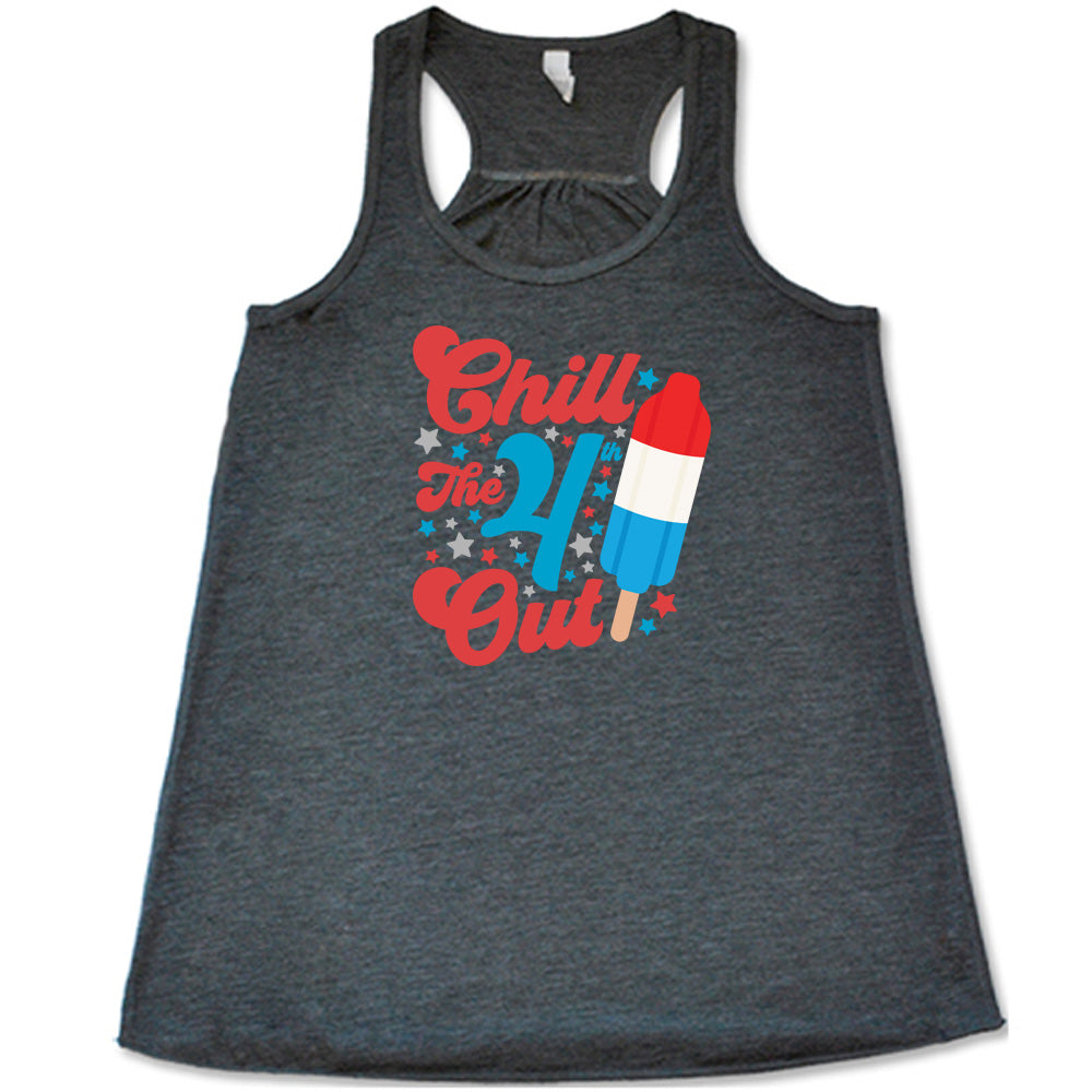 Chill The 4th Out Popsicle T-Shirt - Fun Summer Graphic Tee for Independence Day & BBQ Parties