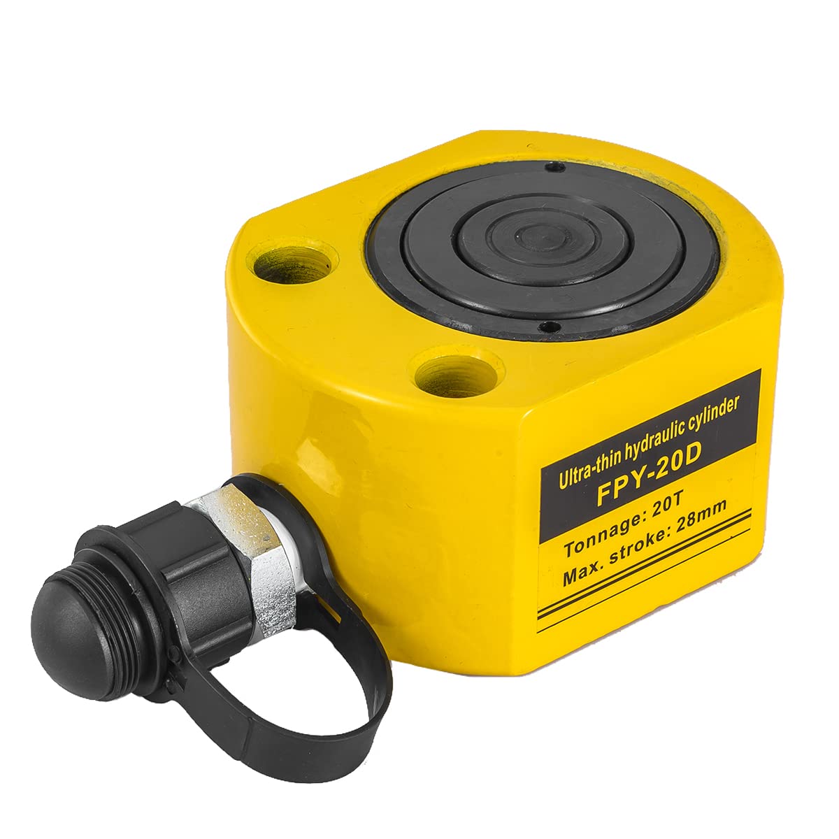 20T Hydraulic Cylinder Jack - Mini Hydraulic Ram Porta Power with Multi-Acting Low Profile Design for Machinery, Shipbuilding & Auto Repair (Non-Self-Retracting) - Heavy Duty Lifting Tool for Workshop, Construction & Industrial Use