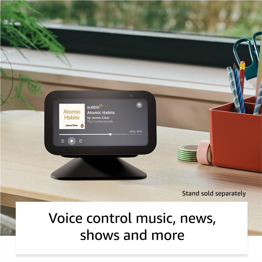 Amazon Echo Show 5 (3rd Gen) Smart Display with Alexa - Charcoal - Hands-Free Video Calls, Music Streaming & Smart Home Control - Perfect for Kitchen, Bedroom or Home Office