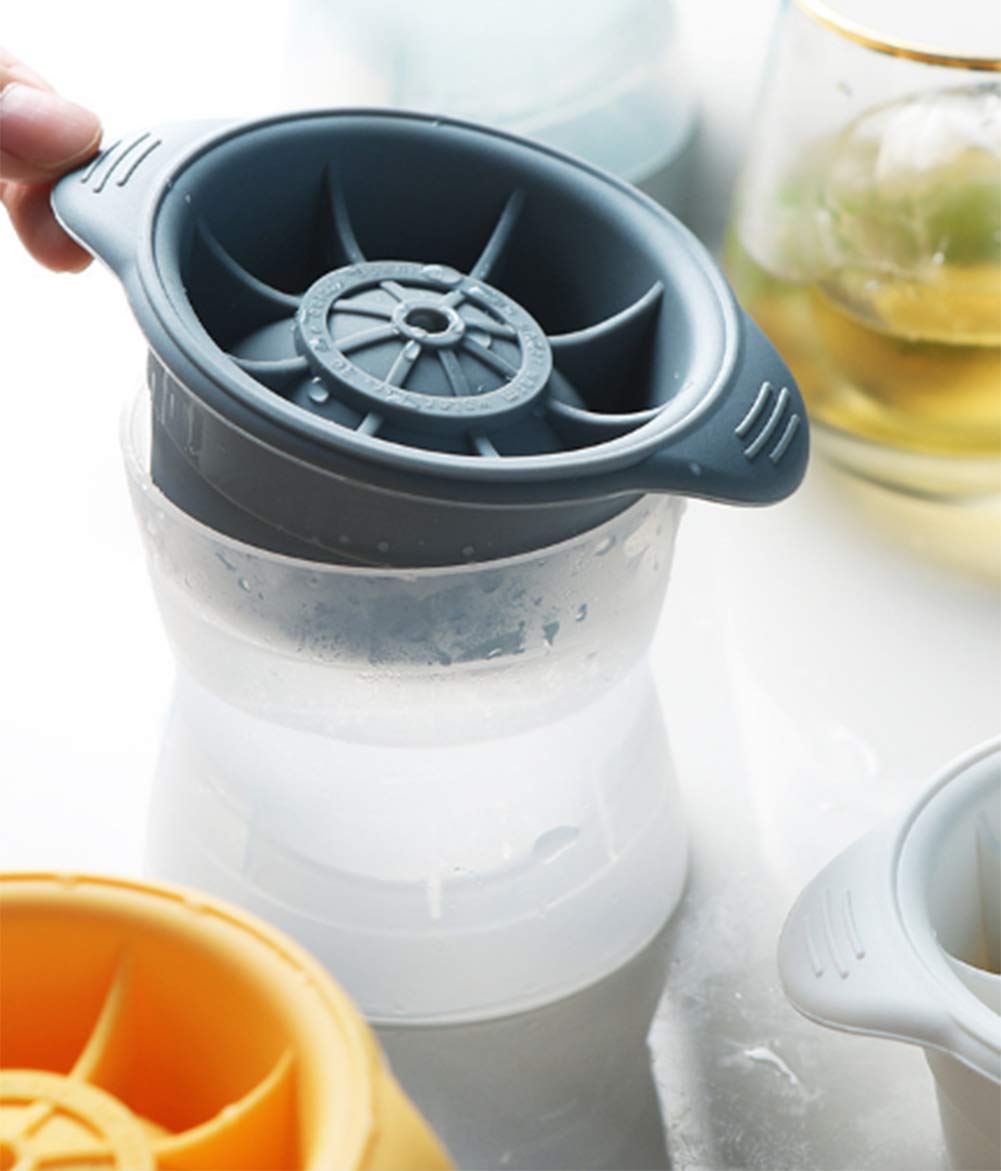AKOAK 1 Pack Plastic Ice Hockey Puck Mold - Whiskey Ice Ball Maker & DIY Ice Cream Mold - Perfect for Cocktails, Whiskey Stones & Summer Desserts (Gray) - Kitchen & Bar Supplies for Home Entertaining