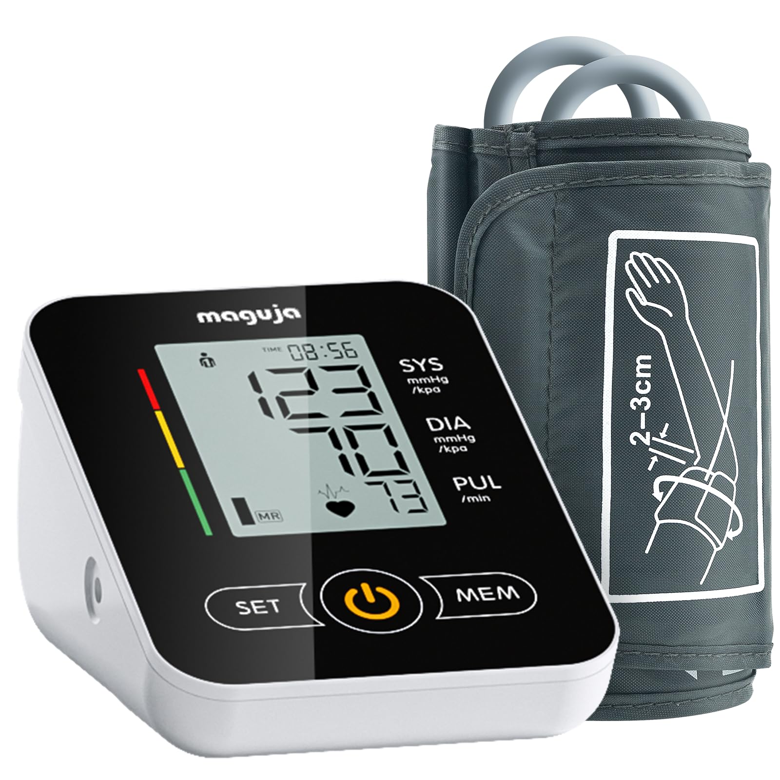 Maguja Automatic Digital Upper Arm Blood Pressure Monitor with Cuff - Accurate Home BP Machine for Hypertension Tracking & Heart Health Monitoring | Ideal for Adults, Seniors & Daily Health Checks