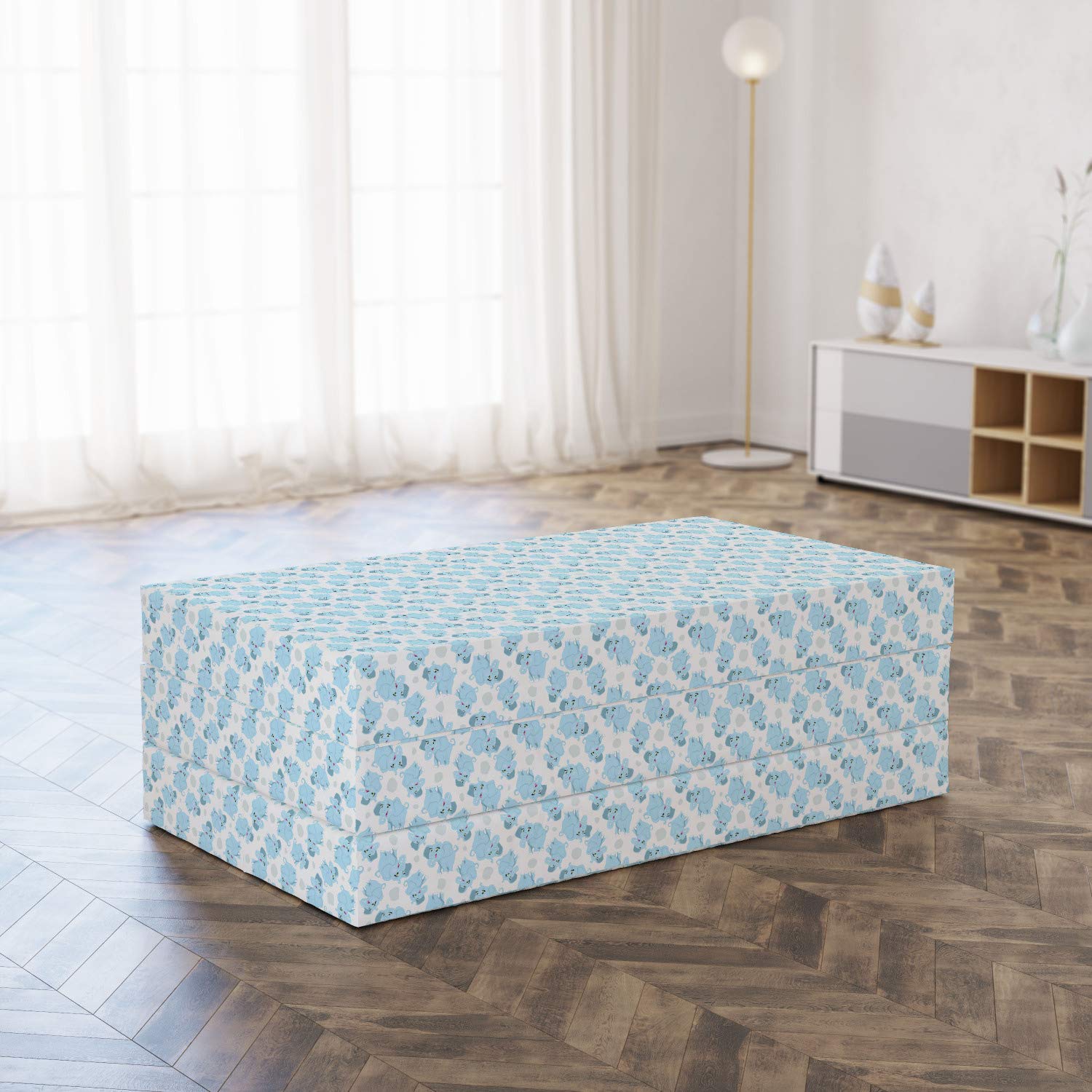Ambesonne Animal Cartoon Foldable Mattress - Happy Design, 78.7