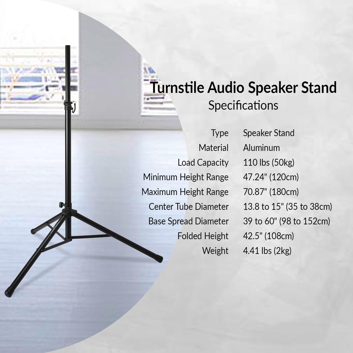 Adjustable Height Speaker Stand with Carrying Bag - Perfect for Home Studio, DJ Setup & Live Performances