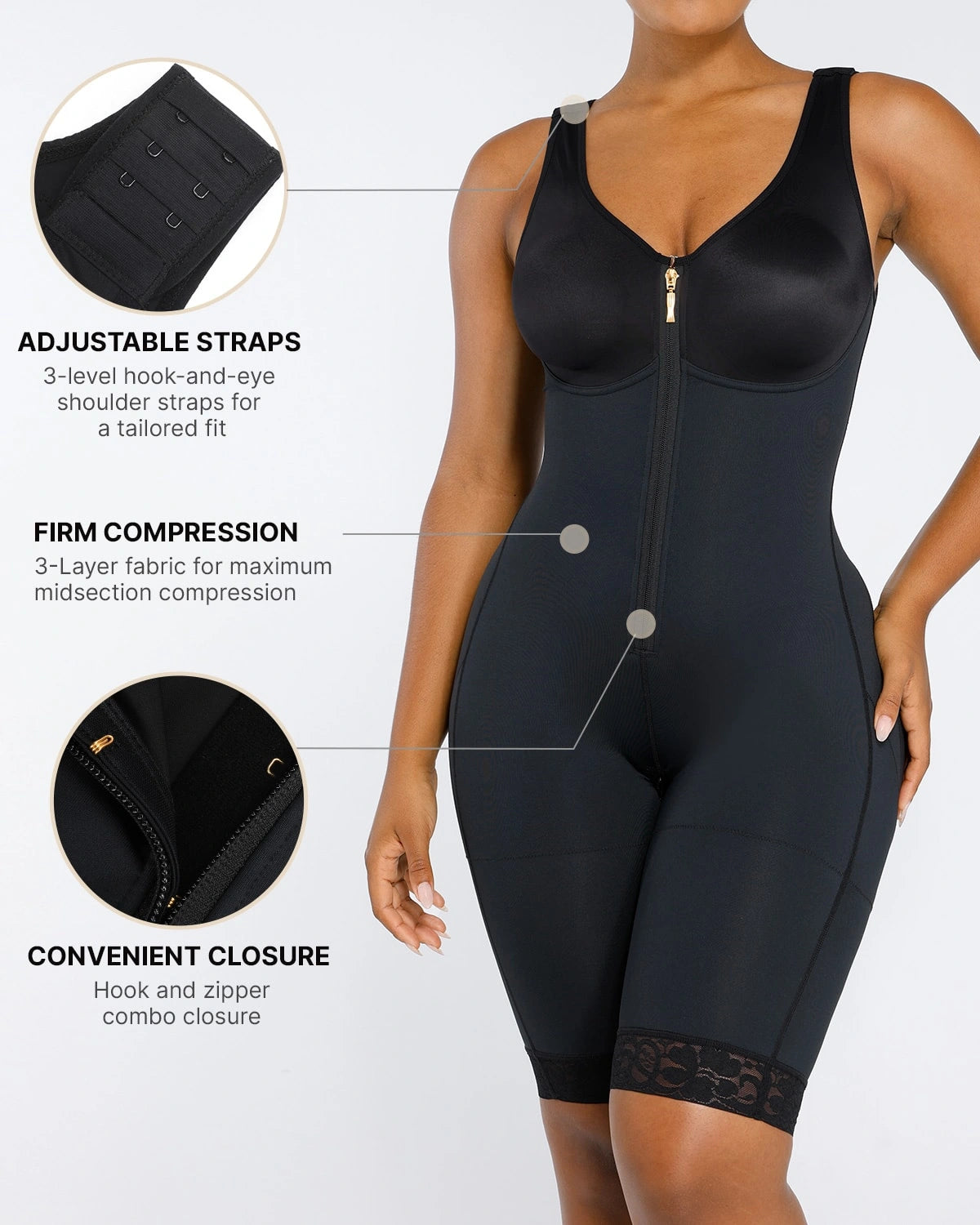 AirSlim® Full Body Butt Lifting Bodysuit - Shapewear for Women, Tummy Control & Waist Trainer - Perfect for Dresses, Jeans & Special Occasions