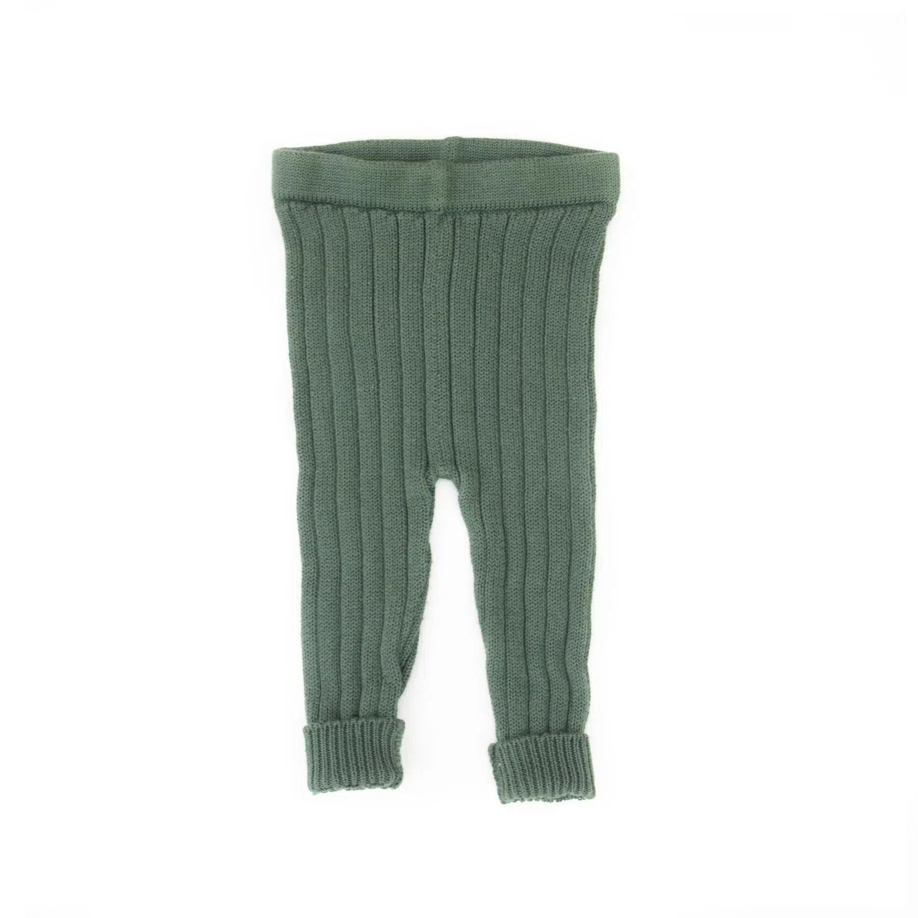 Premium Pima Cotton Knit Leggings for Women - Soft & Stretchy High-Waisted Yoga Pants in Forest Green - Perfect for Workouts, Lounge & Everyday Wear