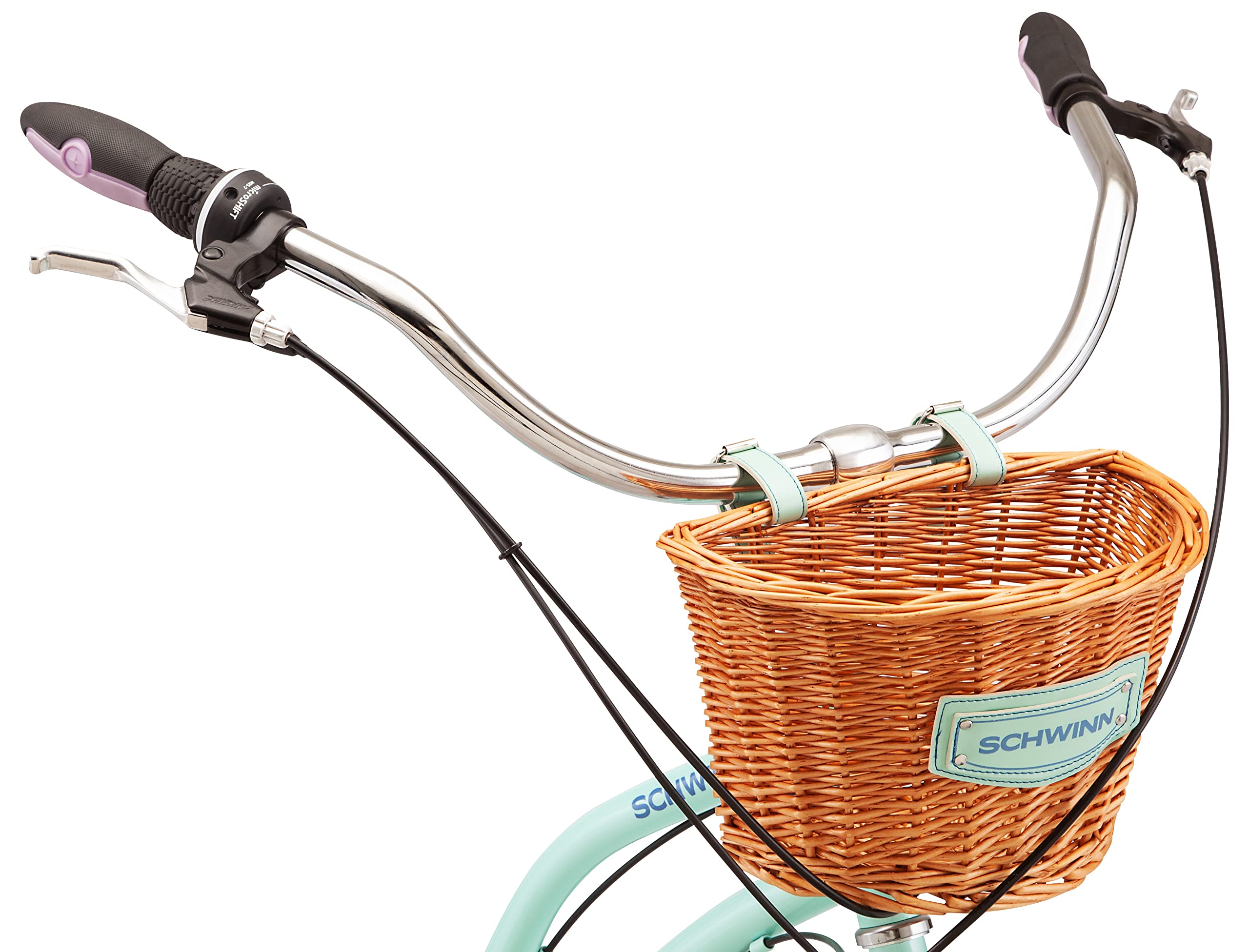 Schwinn Perla 26 Inch 7-Speed Cruiser Bike for Women & Men - Comfortable Quilted Seat, Linear Pull Brakes, Upright Riding Position - Perfect for Beach Rides, City Commuting & Leisure Cycling