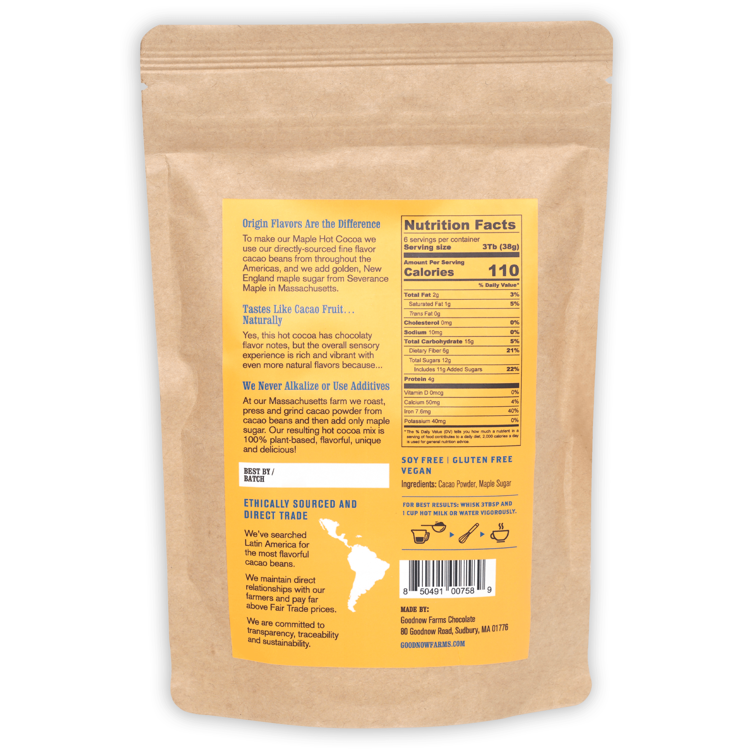 Premium Organic Maple Hot Cocoa Mix - Artisan Small-Batch Hot Chocolate Drink for Winter & Holidays - Perfect for Cozy Nights, Gifts & Family Gatherings