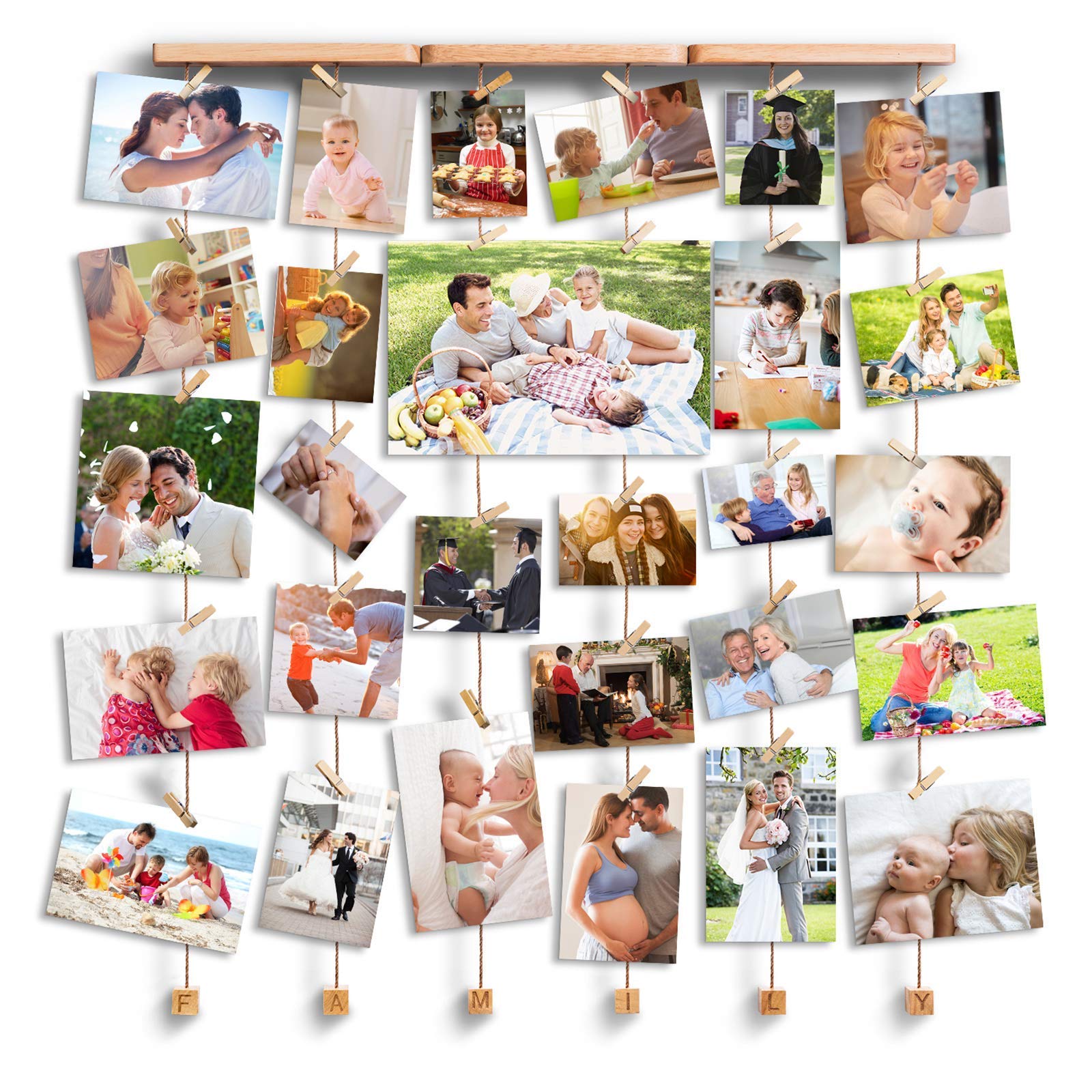 Love-KANKEI 2-Pack Picture Frames - Elegant Photo Display for Wall & Tabletop - Perfect for Family Photos, Wedding Pictures, and Home Decor