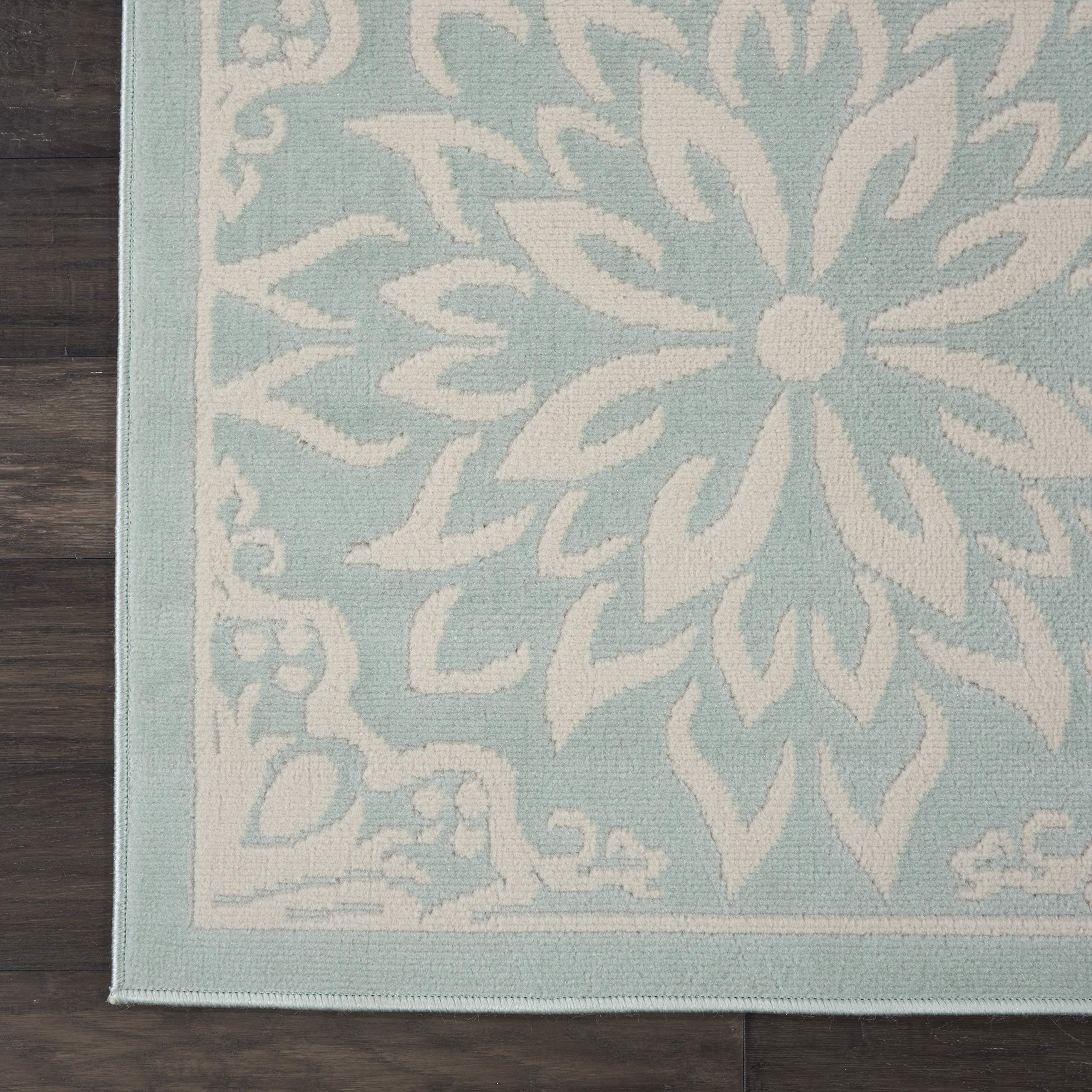 Nourison Jubilant Floral Ivory/Green 8x10 Area Rug - Easy Cleaning, Non-Shedding, Soft & Durable - Perfect for Bedroom, Living Room, Dining Room & Kitchen Decor