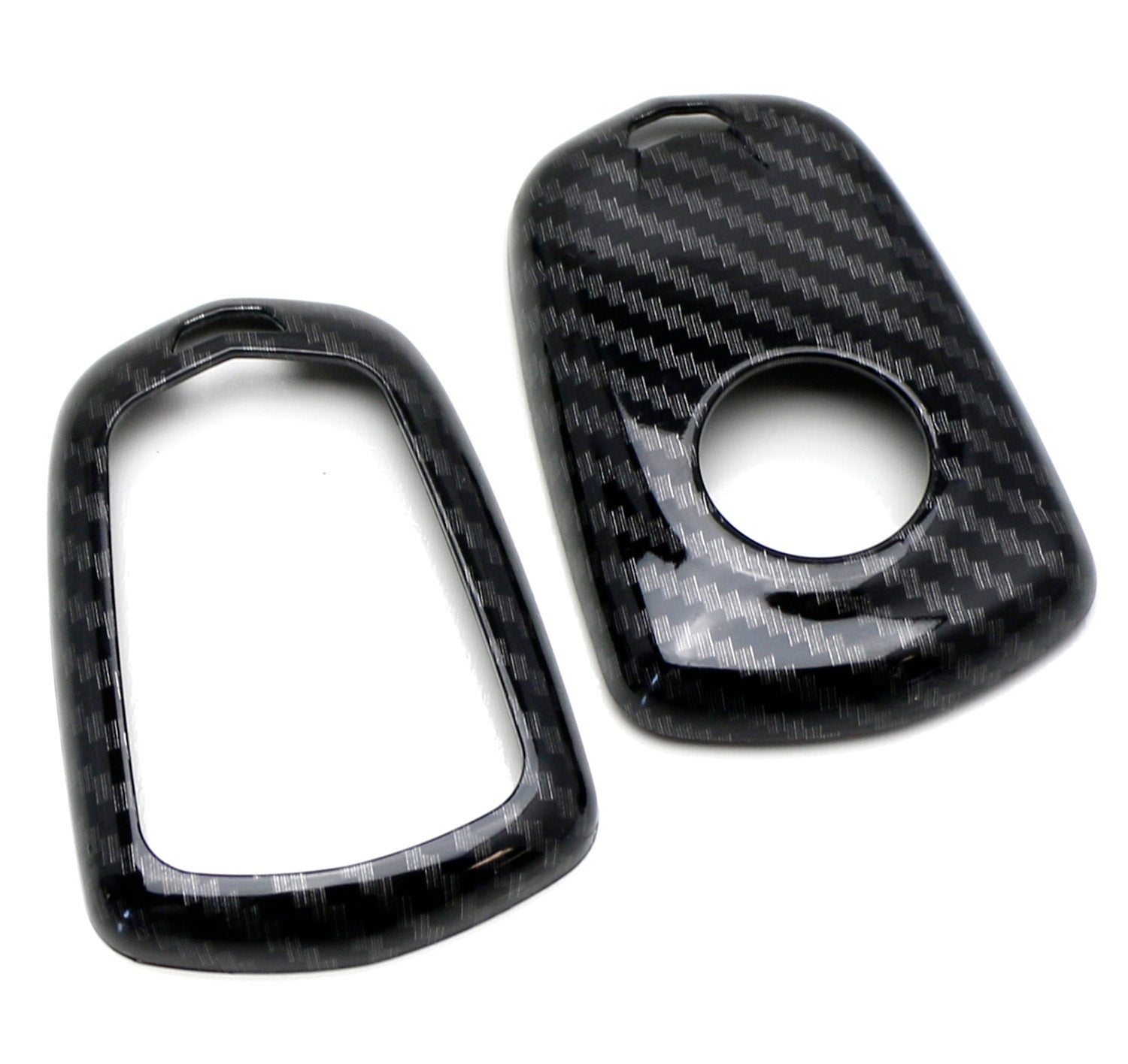 Premium Carbon Fiber Smart Key Fob Cover for 2015+ Cadillac ATS CTS XTS Escalade - Durable Replacement Case with Perfect Fit - Ideal for Daily Use, Car Protection & Style Upgrade
