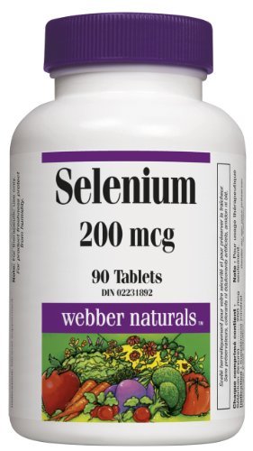 Webber Naturals Selenium 200mcg Supplement - 90 Tablets per Bottle (Pack of 5) | Immune Support & Antioxidant Boost for Adults | Daily Health & Wellness