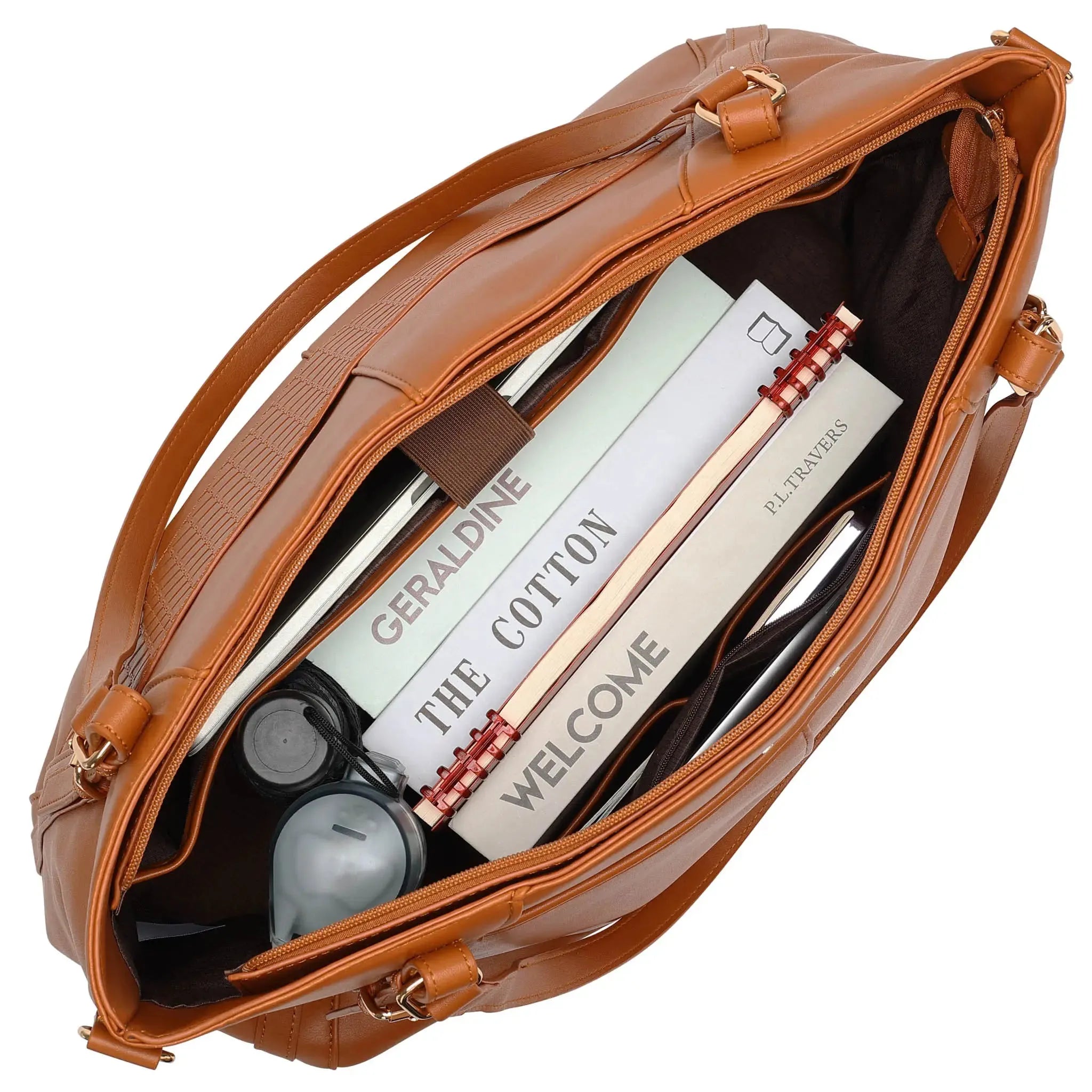 Leisure Luxe 33L Vegan Leather Weekender Tote Bag - Stylish Spacious Travel Duffel for Women & Men - Perfect for Weekend Getaways, Gym, Work & Overnight Trips