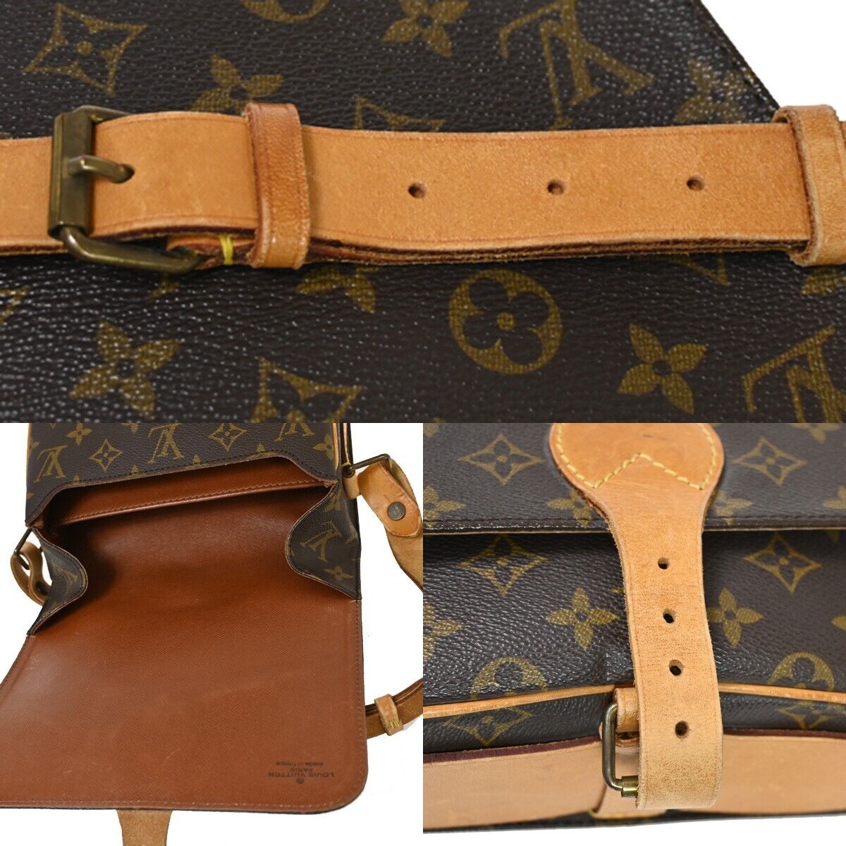 Stylish Brown Canvas Shoulder Bag - Handmade in France with Premium Quality | Perfect for Work, Travel & Everyday Use