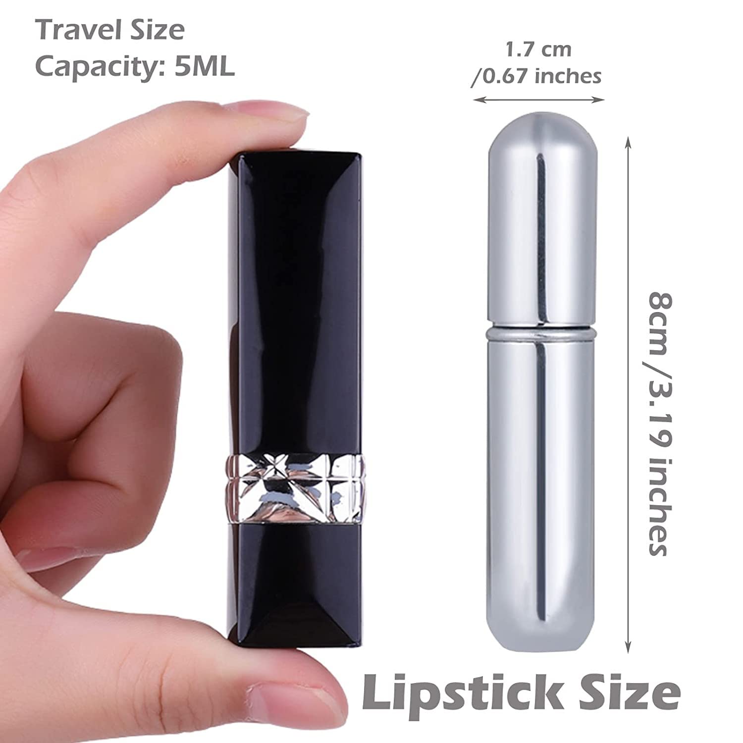 Refillable Travel Perfume Atomizer - 5ml Portable Mini Perfume Spray Bottle for Women & Men, Leak-Proof Scent Pump Case for Airplane, Gym, Office & Outdoor Activities | Compact Fragrance Container for Travel & Daily Use