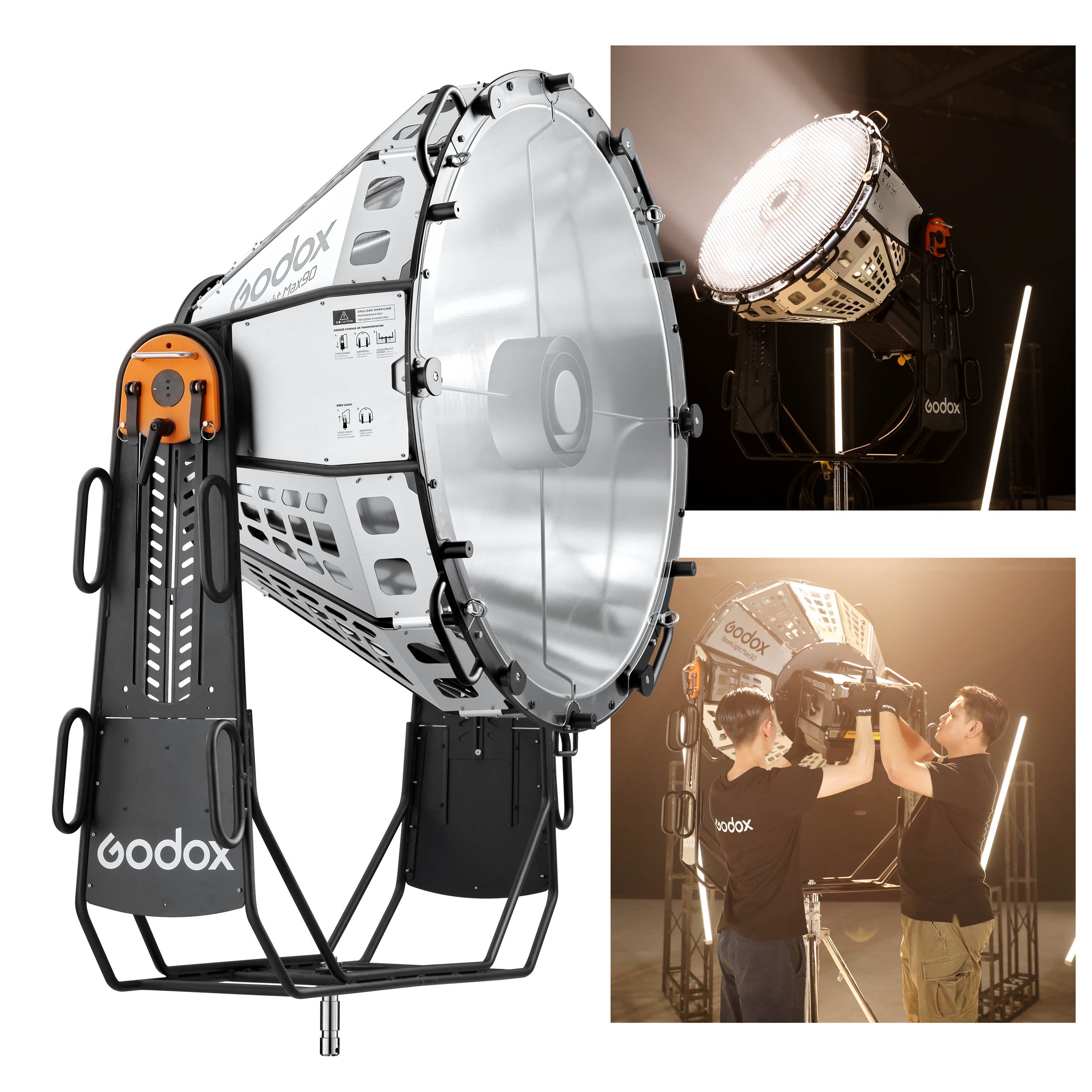 Godox BeamLight Max90 Cinema Grade Parallel Beam Light Reflector - Compatible with G Mount Flash - Perfect for Studio Photography, Portraits & Cinematic Lighting