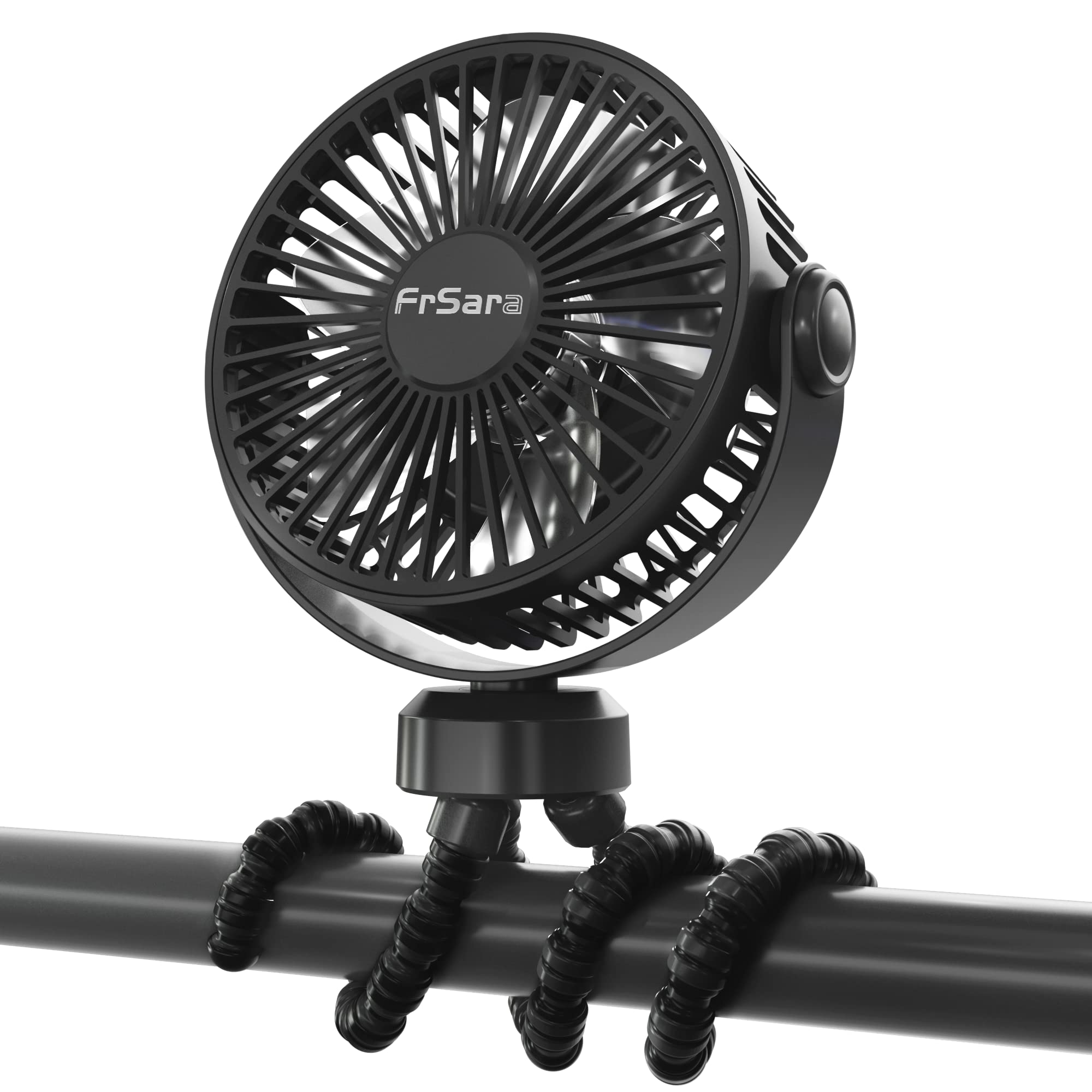 Portable Baby Stroller Fan with 4000mAh Battery - 3-Speed Adjustable, Quiet & Safe Clip-On Fan for Strollers, Car Seats, Desks, Bicycles & Camping - Perfect for Travel, Outdoor Activities & Nursery Use