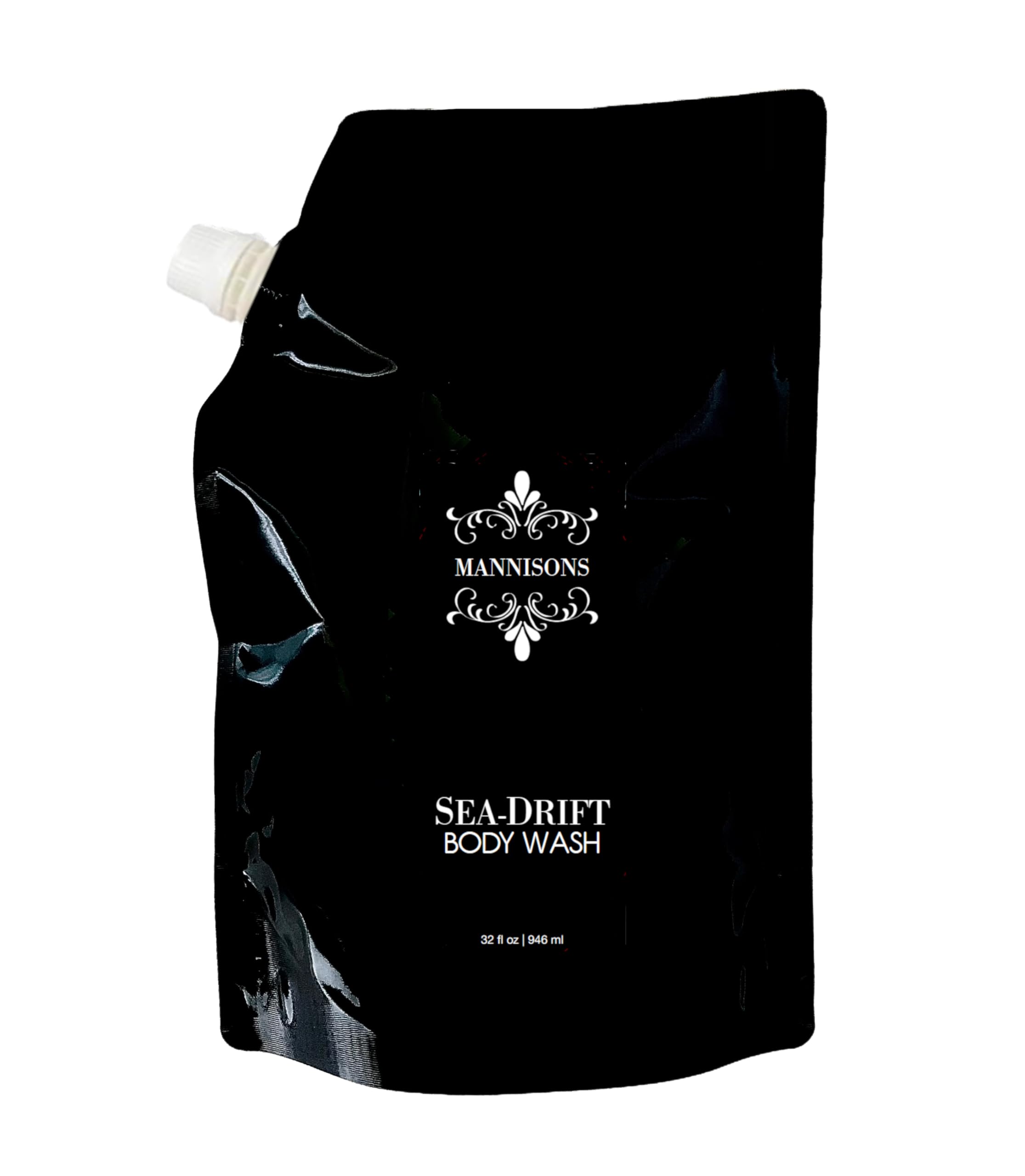 Sea-Drift Aroma Body Wash - 32 oz Refill Pouch | Nourishing & Skin-Softening Formula with Luxurious Sea Salt, Sage & Driftwood Scent | Rich Lather for Daily Shower & Bath | Perfect for Dry Skin & Relaxing Spa Experience