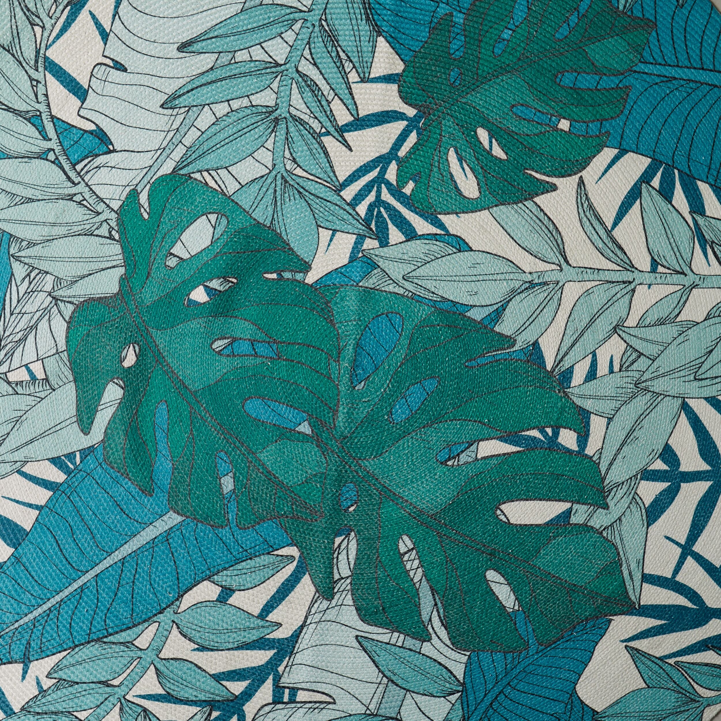 Aruba Blue Green Tropical Print Round Outdoor Rug 180cm - Waterproof & UV Resistant Patio Mat for Poolside, Garden, and Deck Decor