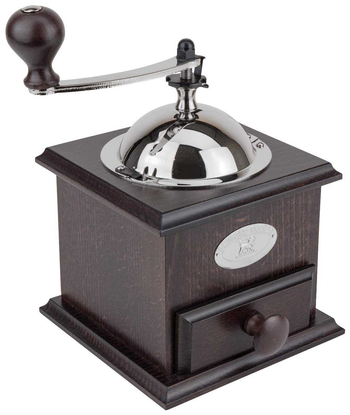 Peugeot Nostalgie Manual Coffee Grinder - Walnut Wood Hand Crank Mill for French Press, Espresso & Pour Over - Vintage Style Kitchen & Camping Coffee Accessory