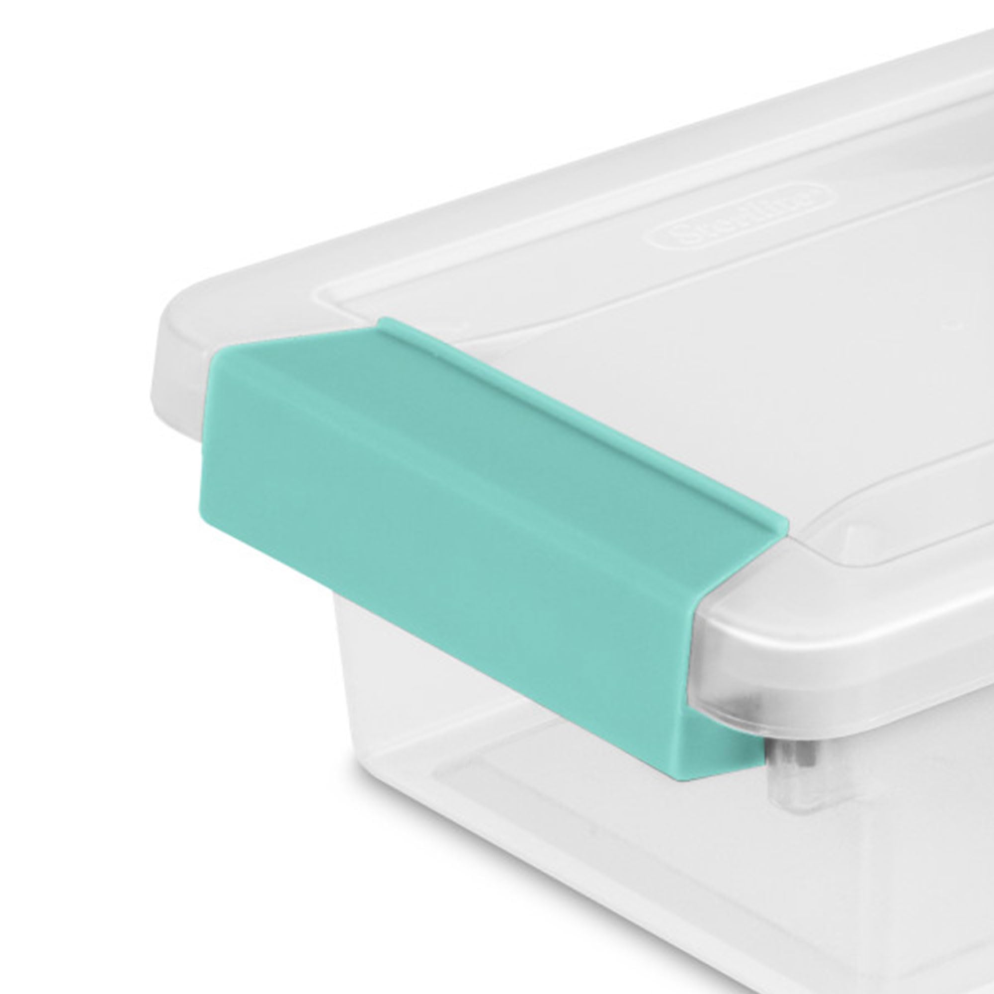 Sterilite 12-Pack Clear Plastic Clip Boxes - Small Storage Containers for Crafts, Office Supplies & Organizing - Perfect for Home, School & Office Organization