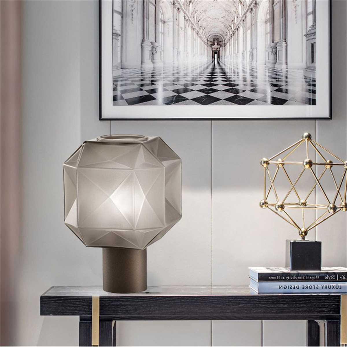 Modern Cubo Table Lamp - Stylish LED Nightstand Light for Bedroom, Living Room & Office - Soft Warm White Lighting for Reading & Relaxation