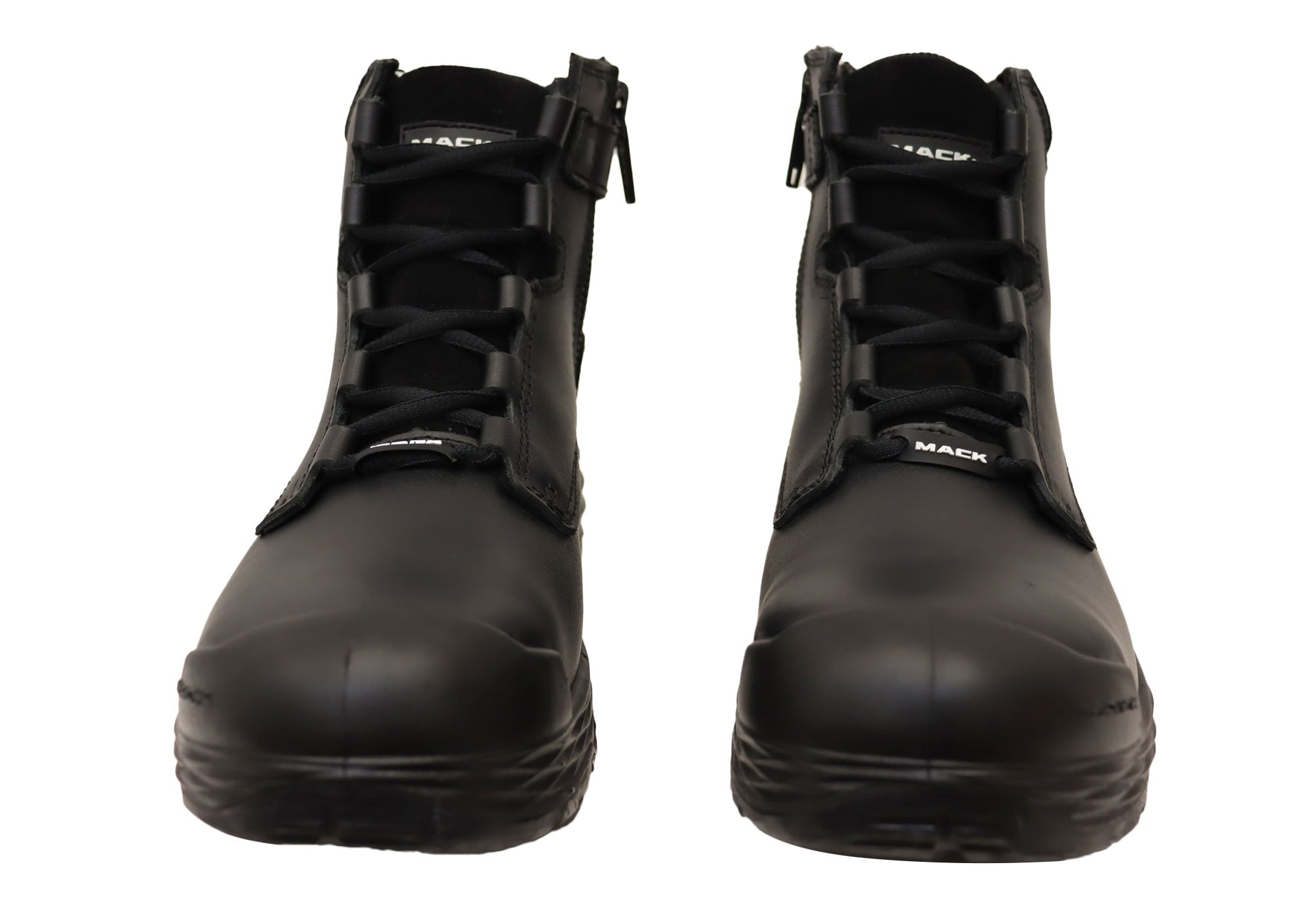 Mack Men's Force Leather Steel Toe Safety Work Boots with Side Zipper - Durable Construction for Industrial & Warehouse Work Environments