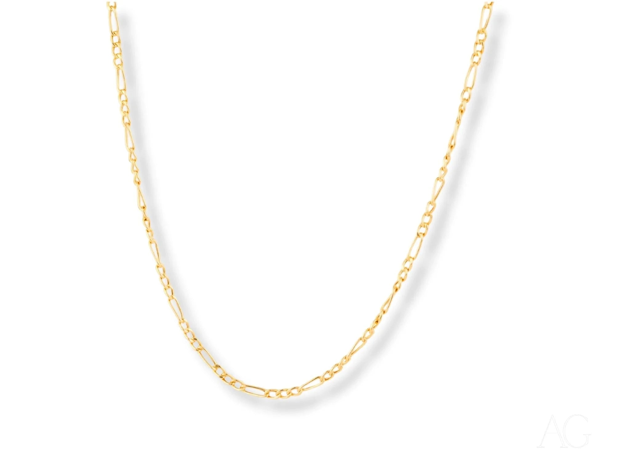 18K Gold Figaro Chain for Men & Women - Timeless Elegant Jewelry for Everyday Wear, Gifts & Special Occasions